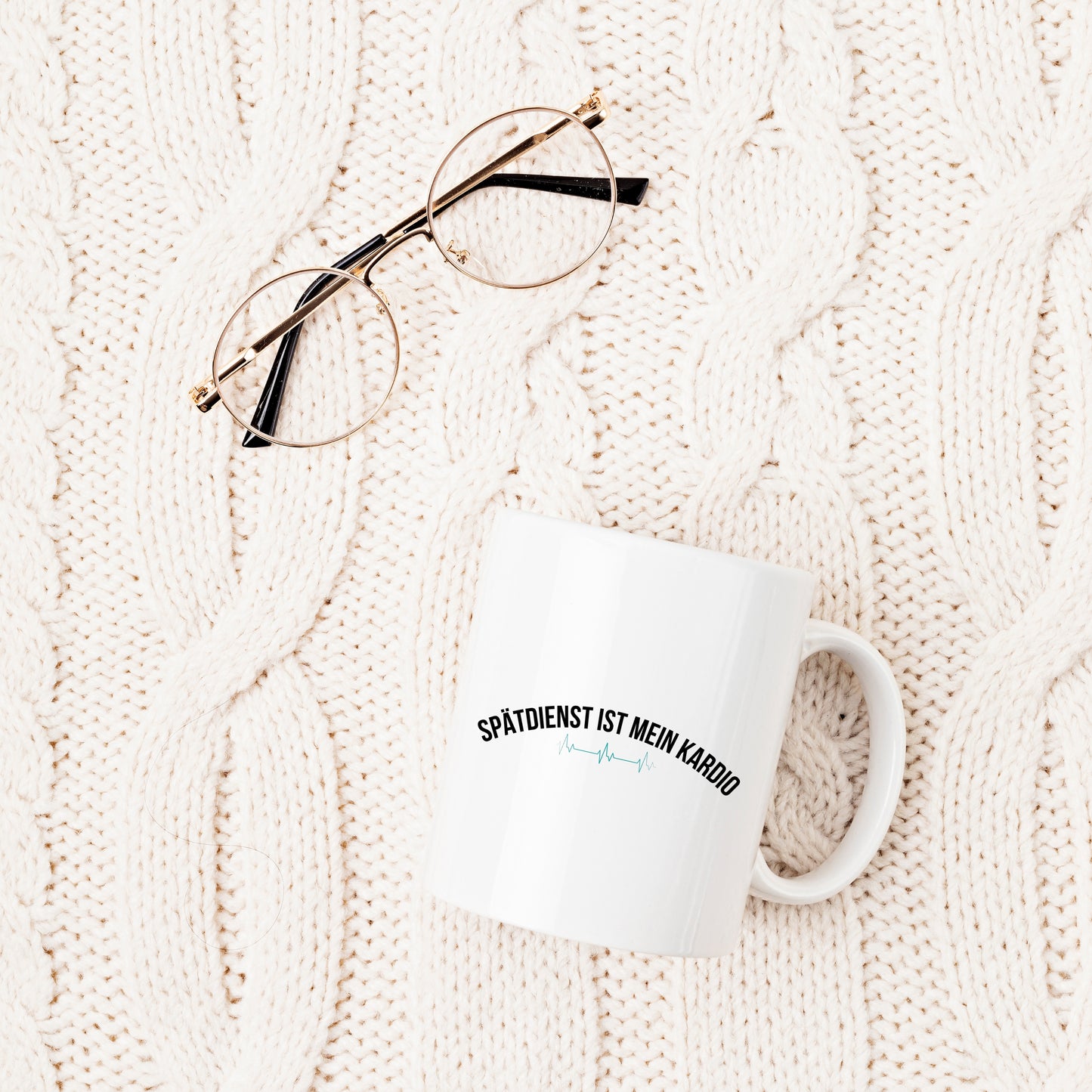 🫀 "Spätdienst ist mein Kardio" — Tasse