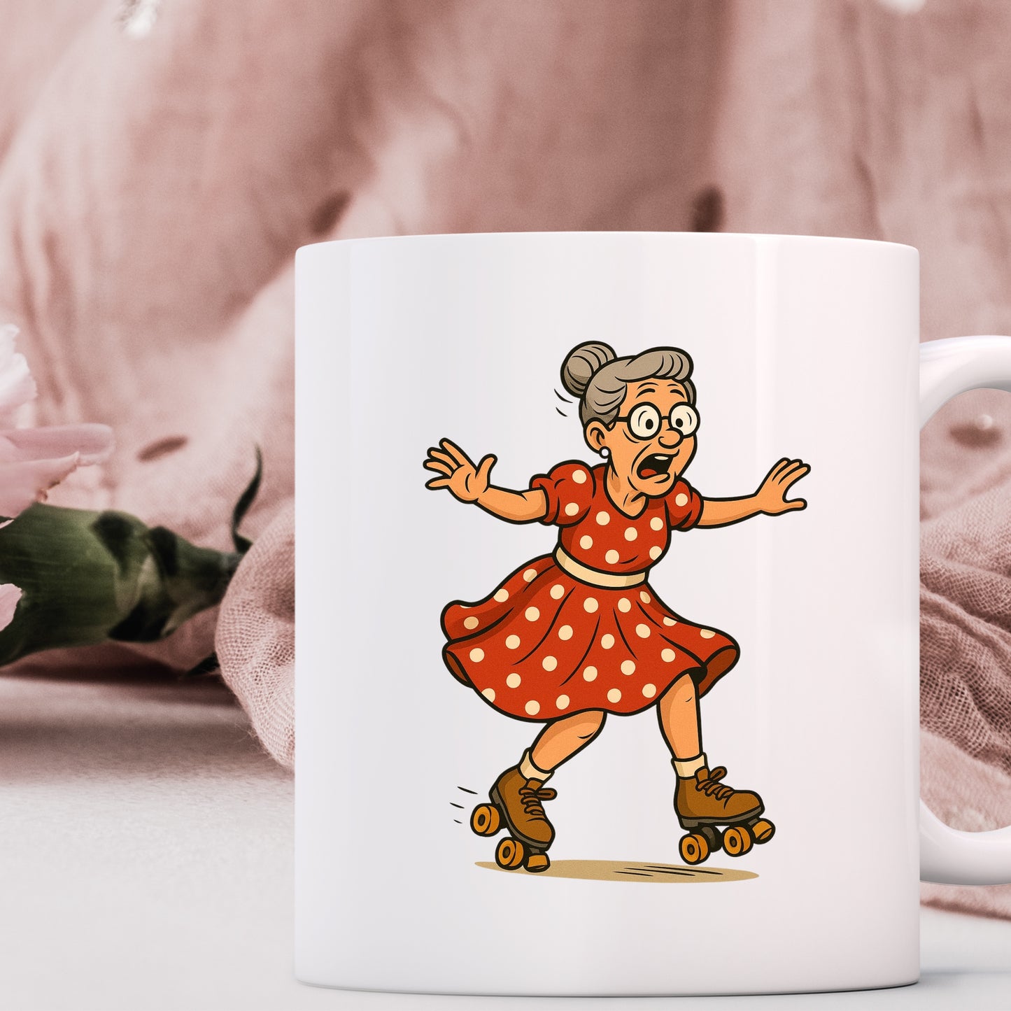 🛼 Oma Rollschuh Tasse – Die rasanteste Oma der Stadt