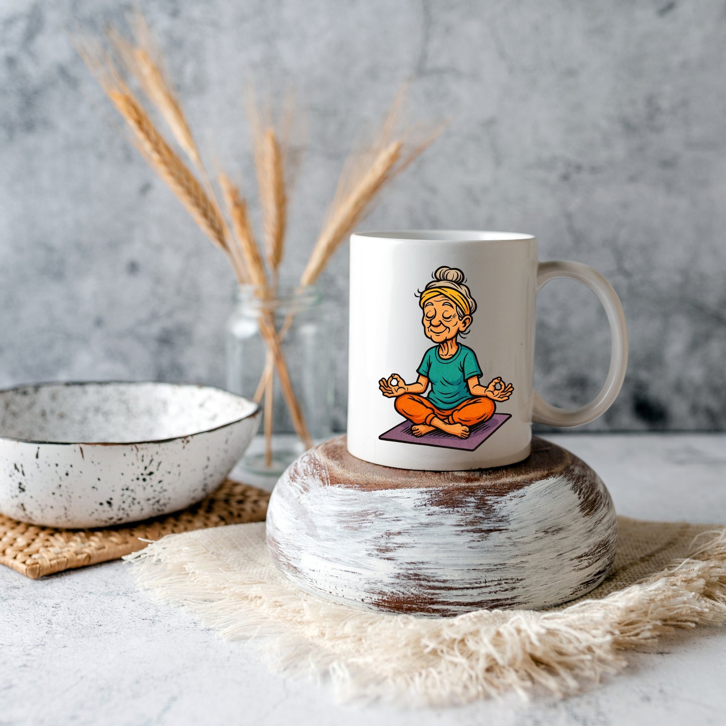 đ§ââď¸ Oma Yoga Tasse â Die Ruhe selbst (mit einem Hauch Rebellion)