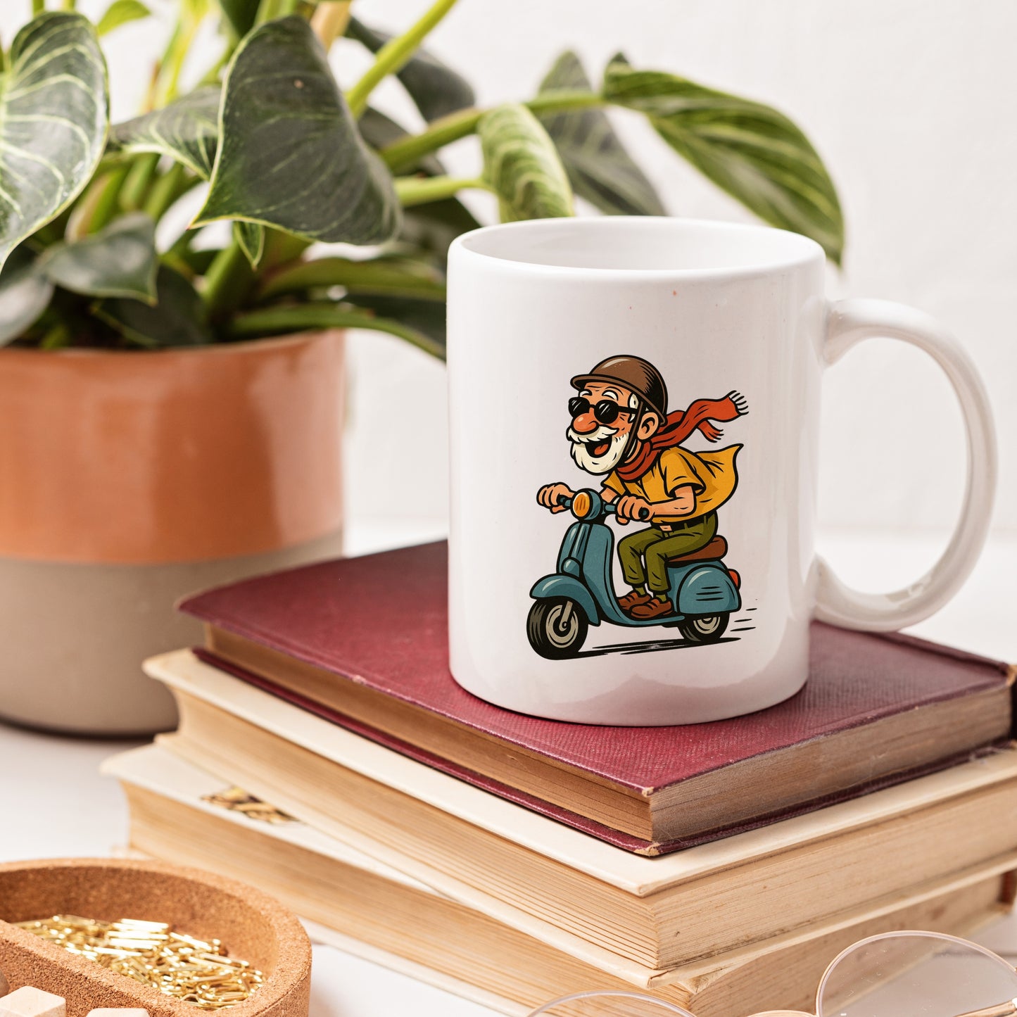 🛵 Roller-Opa Tasse – Lustige Geschenkidee für Senioren & Opa-Fans