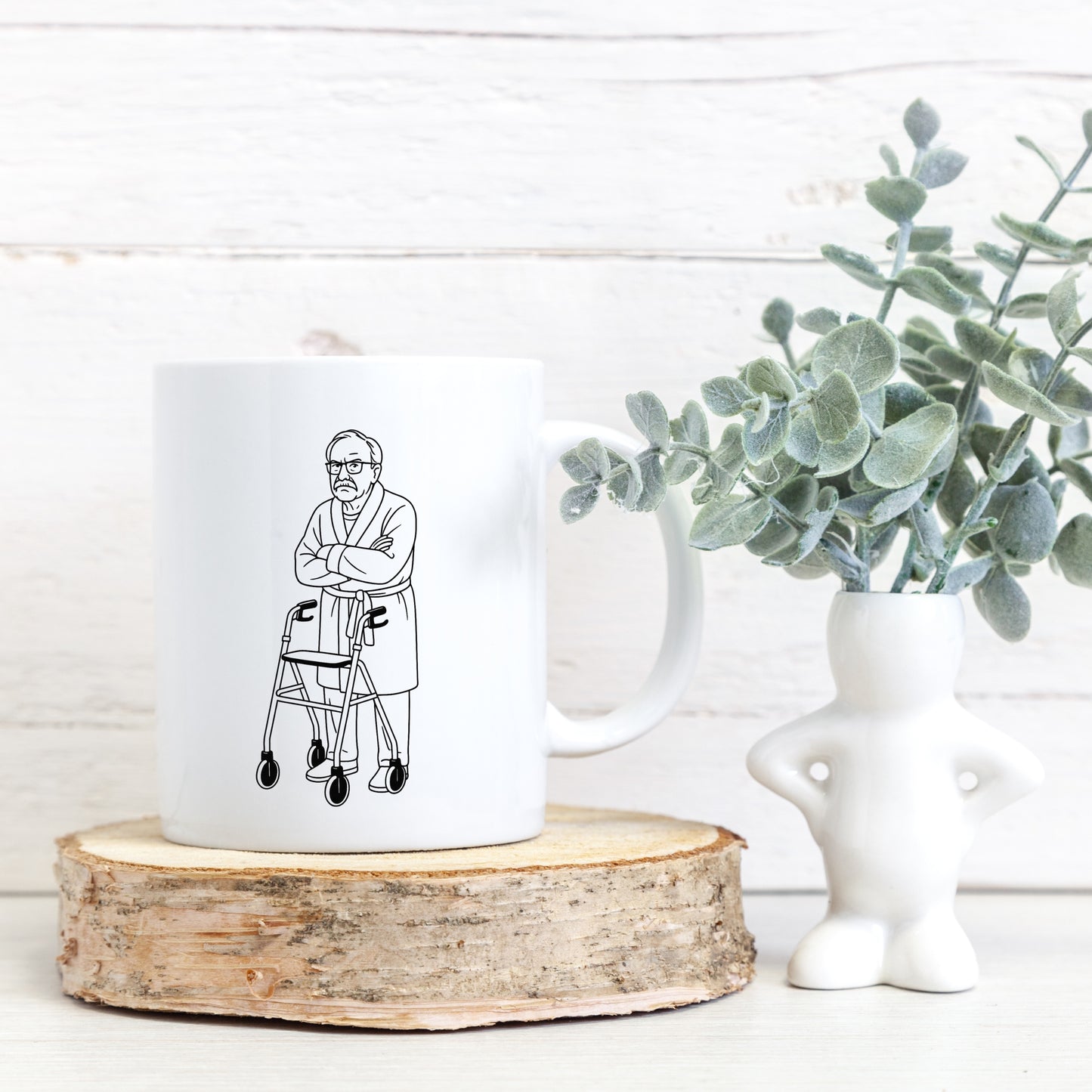 🚶‍♂️ Egon Rollator Tasse – Der Grantler auf Tour