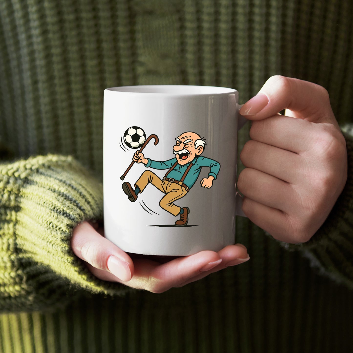 ⚽ Fußball-Opa Tasse – Der Stürmer, den keiner kommen sah!
