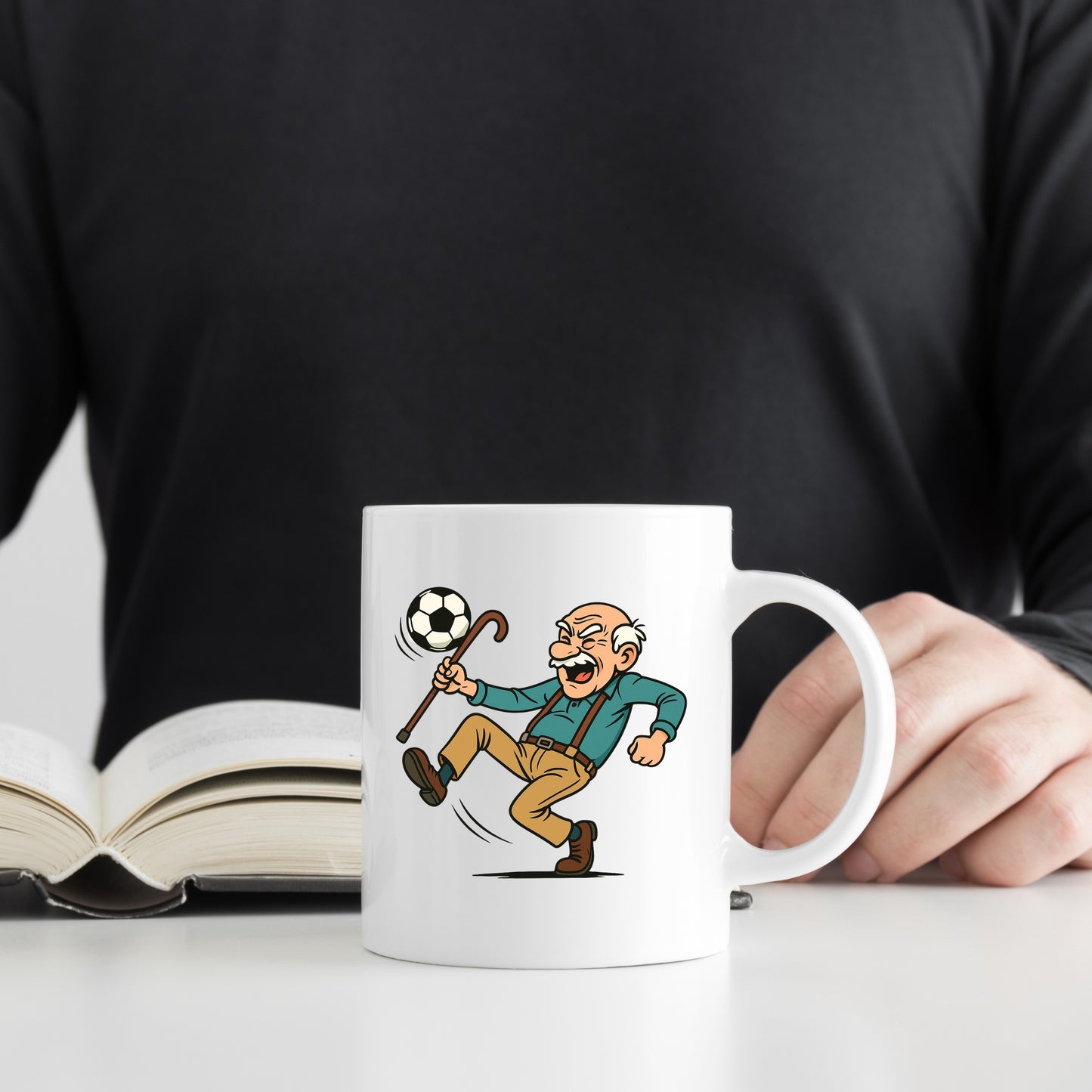 ⚽ Fußball-Opa Tasse – Der Stürmer, den keiner kommen sah!