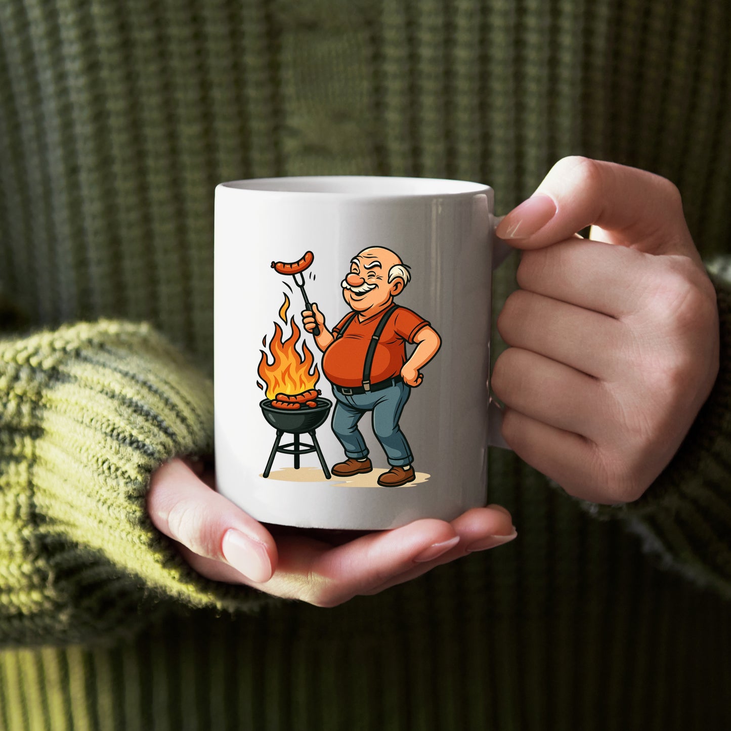 🌭Grill-Opa Tasse – Der Mann, der Feuer im Blut hat!