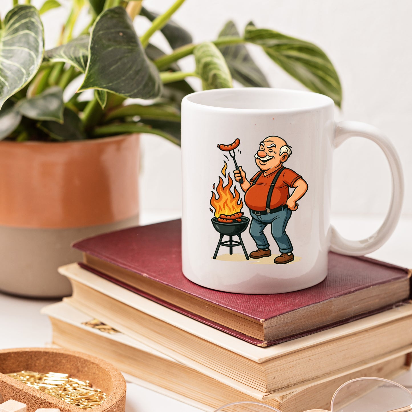🌭Grill-Opa Tasse – Der Mann, der Feuer im Blut hat!