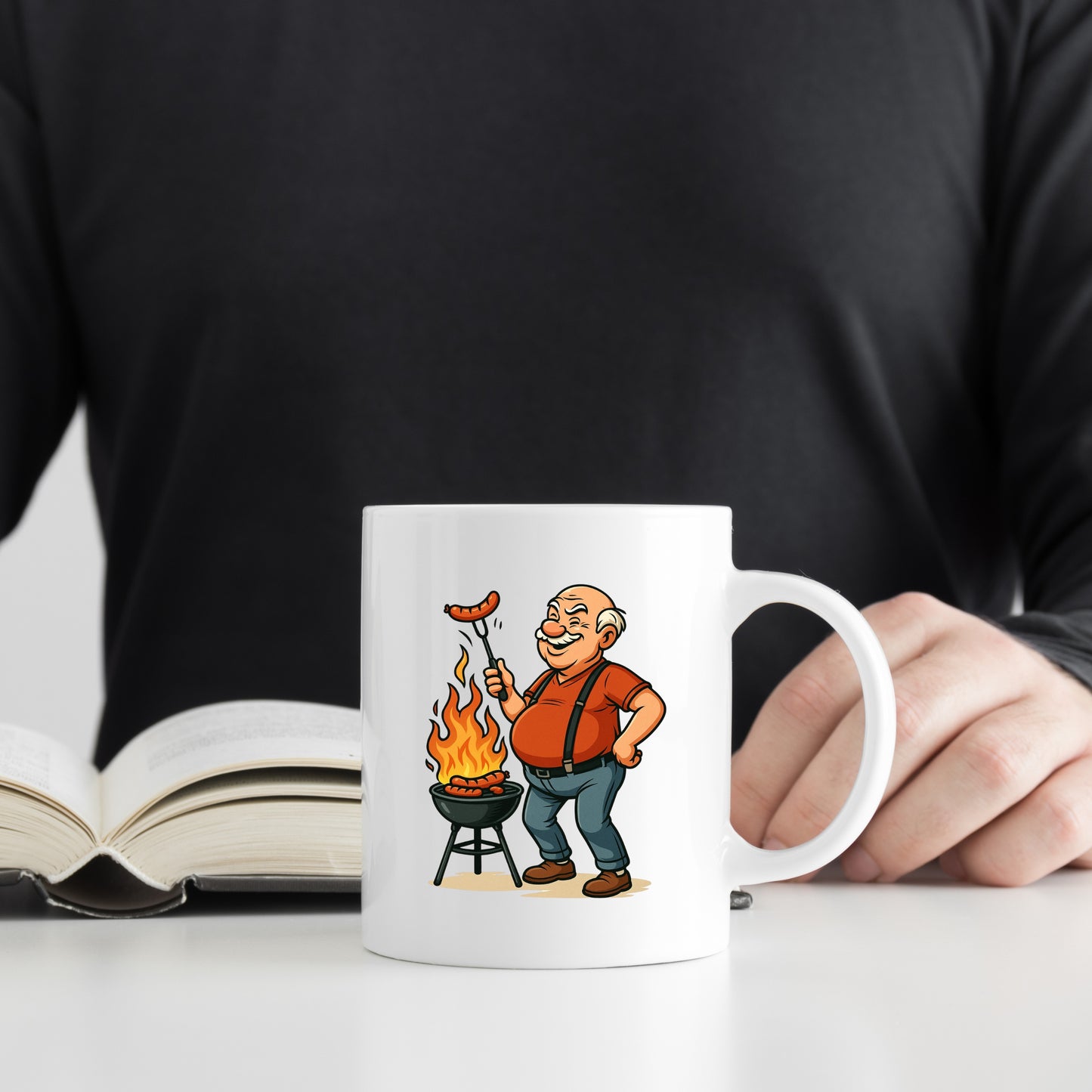 🌭Grill-Opa Tasse – Der Mann, der Feuer im Blut hat!