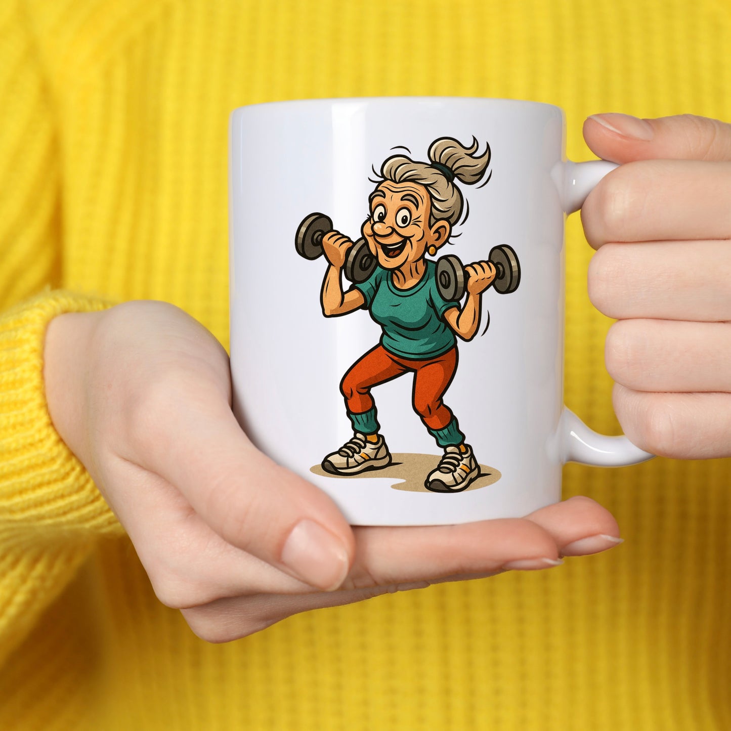 💪 Oma Fitness Tasse – Die stärkste Oma im Seniorenclub!