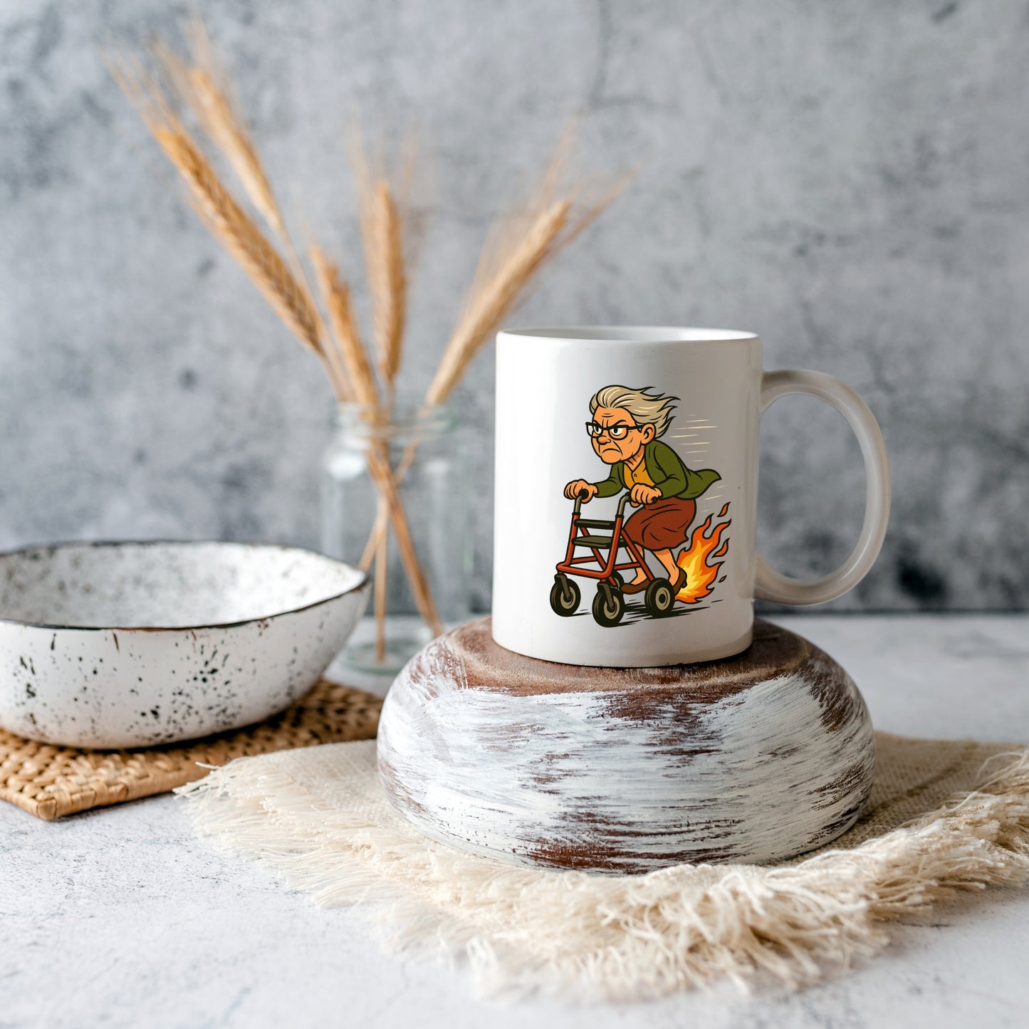 🔥 Oma Rollator Tasse – Senior Speed Mode