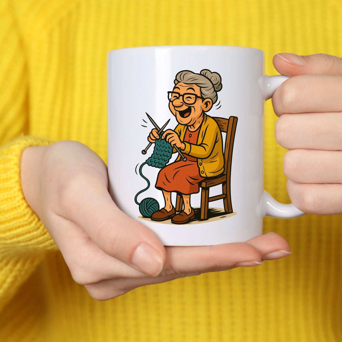 🧶 Oma Strick Tasse – Die Nadel-Ninja unter den Seniorinnen