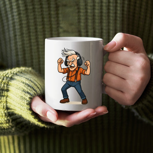 🤘 Rock-Opa – Die lauteste Tasse im Pflegealltag