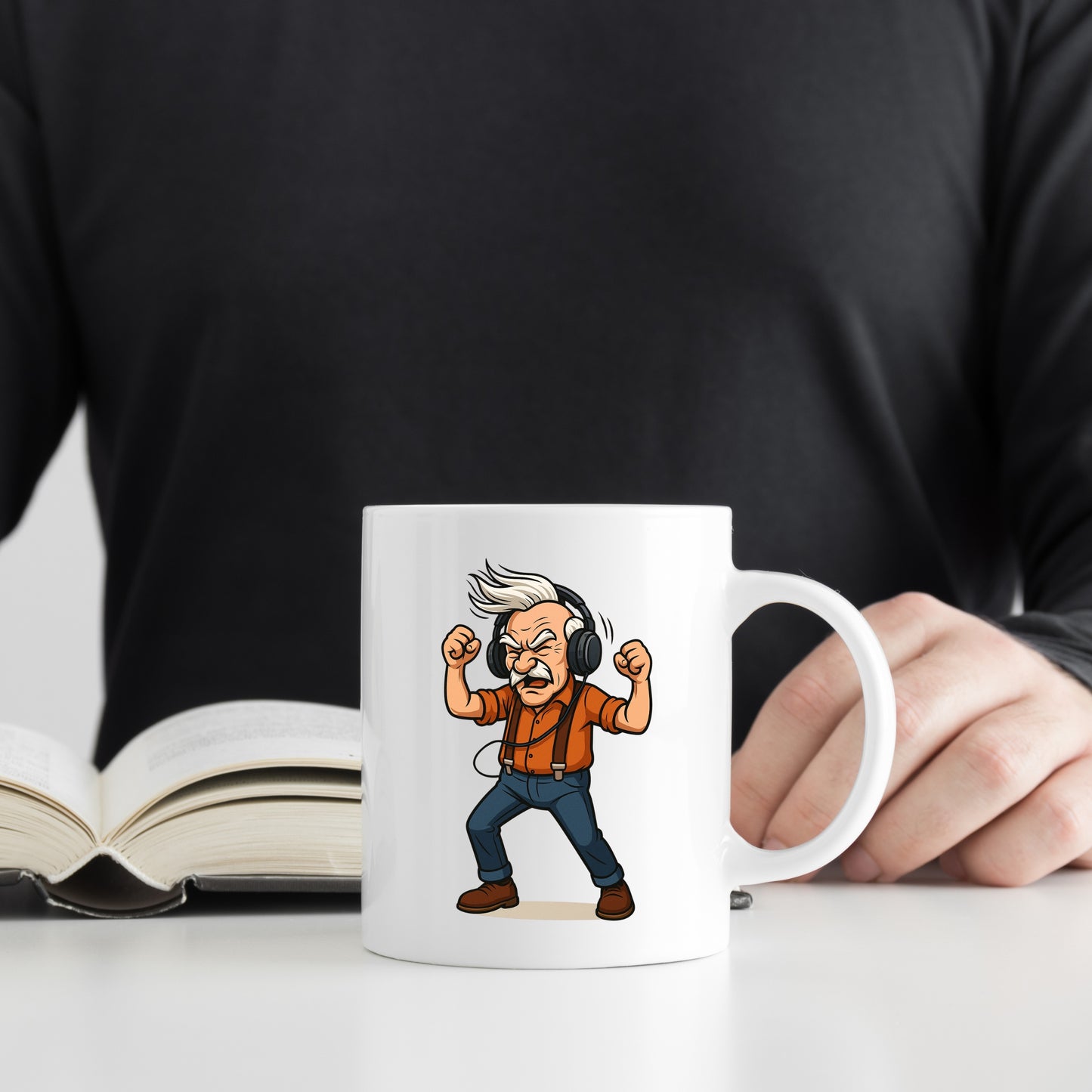 🤘 Rock-Opa – Die lauteste Tasse im Pflegealltag