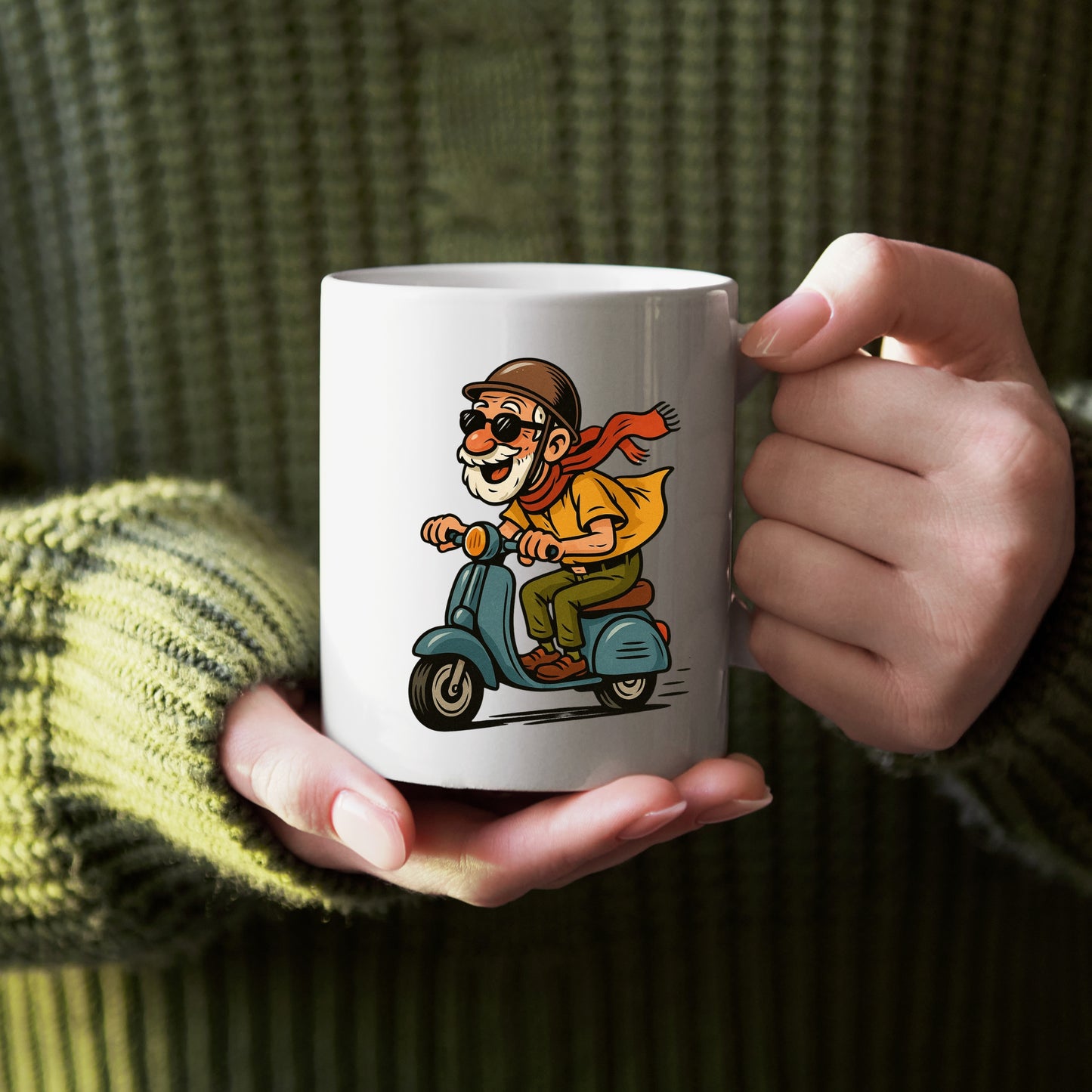 🛵 Roller-Opa Tasse – Lustige Geschenkidee für Senioren & Opa-Fans