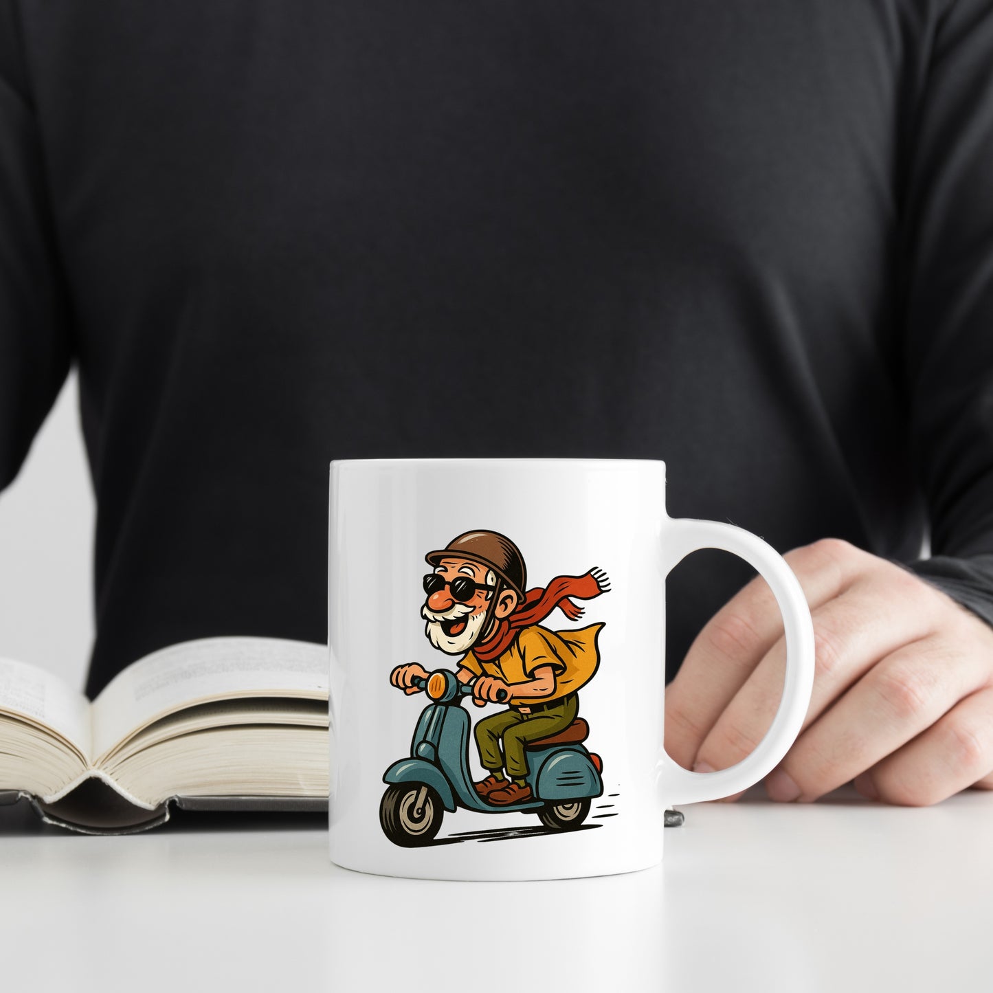 🛵 Roller-Opa Tasse – Lustige Geschenkidee für Senioren & Opa-Fans