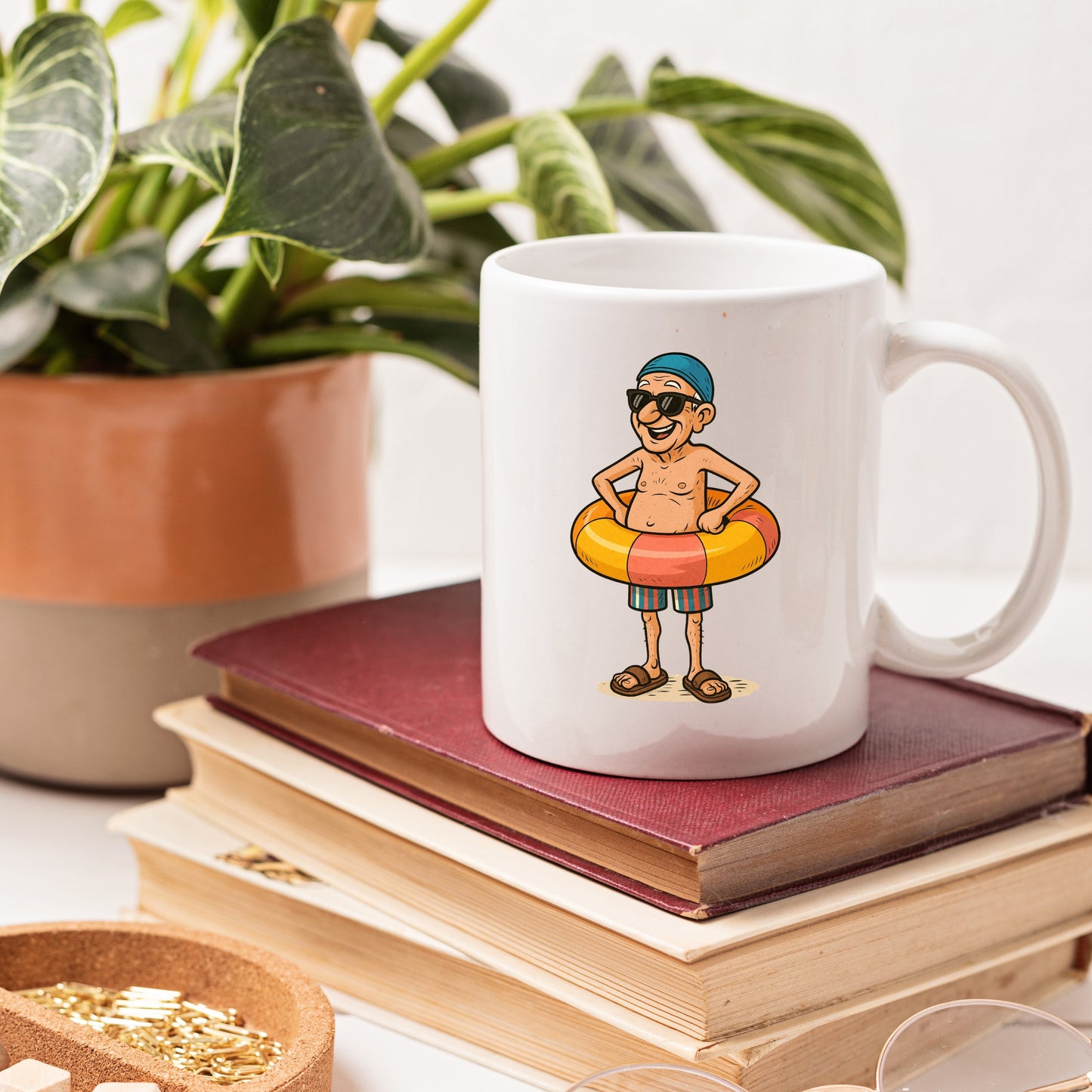 🏖️ Schwimmbad-Opa Tasse – Lustiges Geschenk für Senioren & Opa-Fans