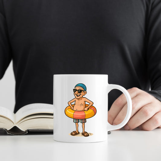 🏖️ Schwimmbad-Opa Tasse – Lustiges Geschenk für Senioren & Opa-Fans