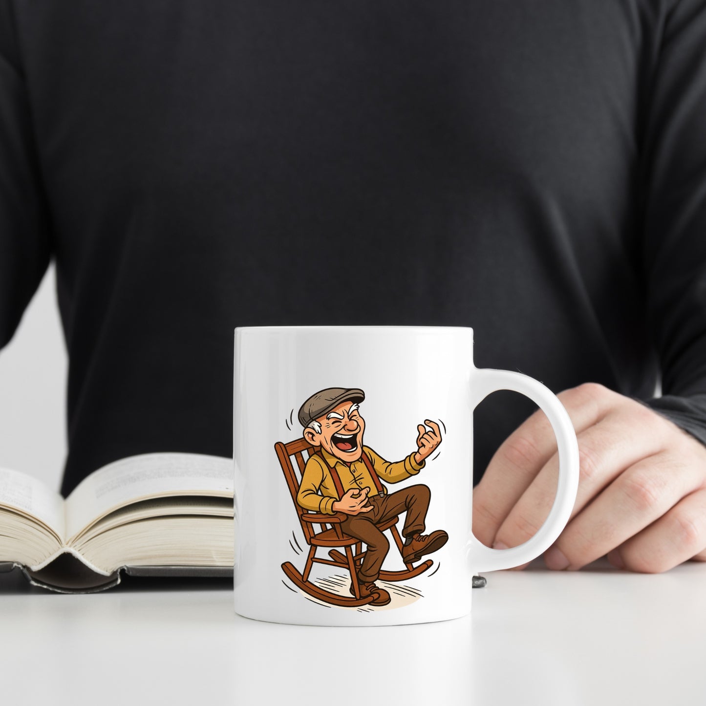 🎸 Opa Luftgitarre Tasse – Wenn Pflegealltag Rock’n’Roll wird