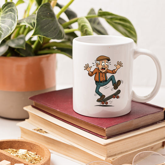 🛹 Skateboard-Opa Tasse – Humorvolles Geschenk für Senioren & Opa-Fans